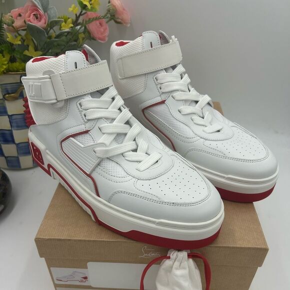 Men’s Christian Louboutin, Astroloubi leather sneakers, size 43 made in Italy - Picture 1 of 9